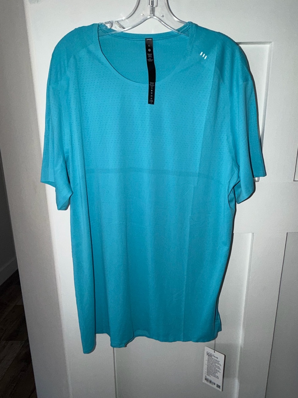 Lululemon Fast Free SS Breathe Electric Turquoise Workout Shirt Men’s XL